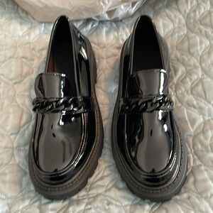 Black loafers new without tags size 41/8